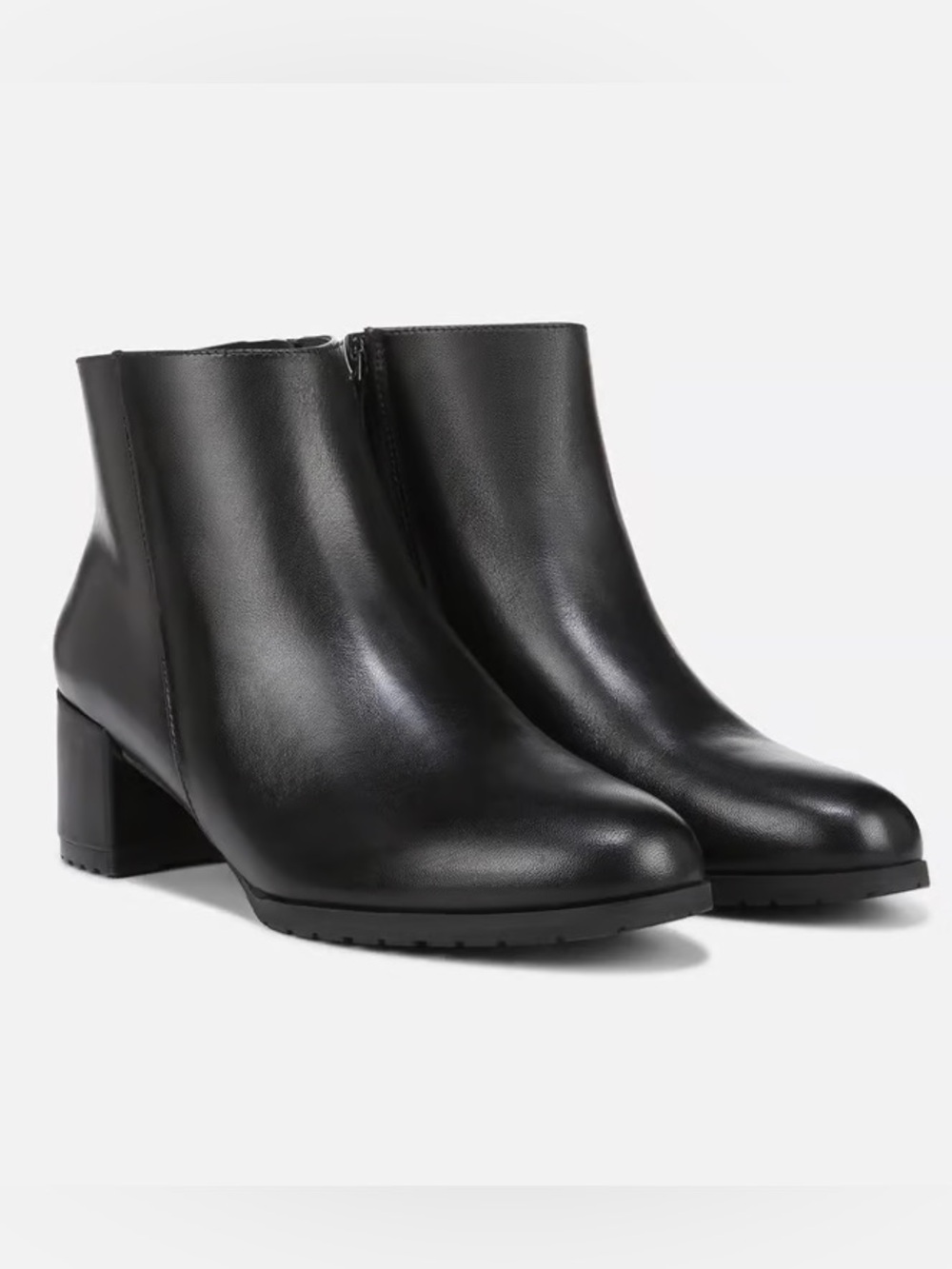 NWT Naturalizer Bay Leather Weatherproof Ankle Bootie Black Size 10W